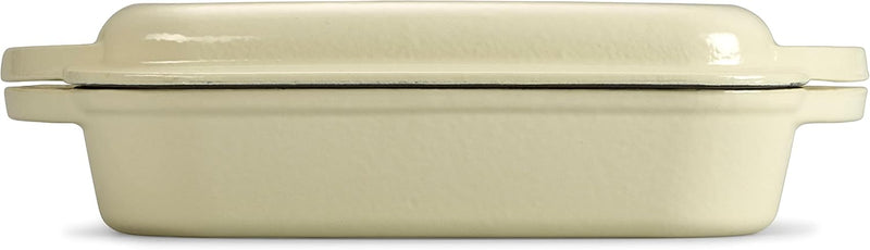 Echtwerk Universalbräter und Pfanne 2-in-1 Set, Gusseisen Auflaufform mit Deckel, Gusseisentopf mit