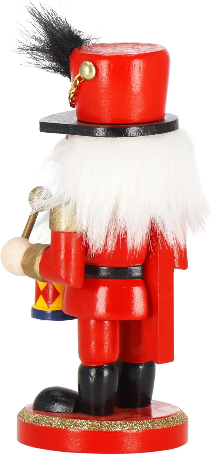 SPRINGOS Dekofigur Nussknacker Figur aus Holz Soldat mit Trommler 15,5 cm Weihnachtsdekoration Holzf