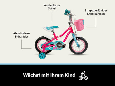 Schwinn Elm Kinderfahrrad, 12,14,16,18,20 Zoll-Reifen, inklusive Stützräder, empfohlene Fahrerhöhe,