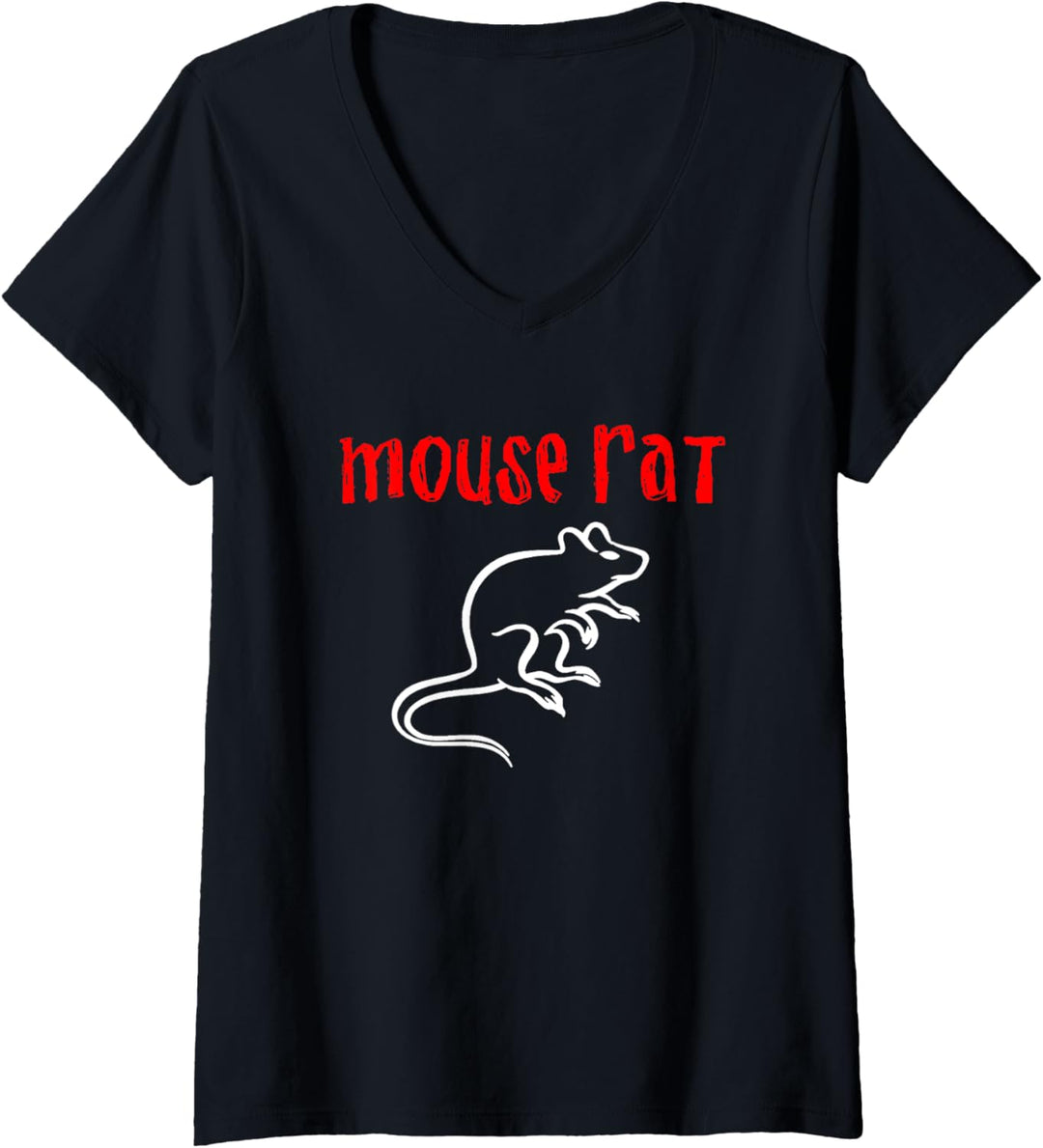 Parks & Recreation Maus Ratte T-Shirt mit V-Ausschnitt