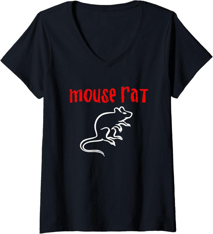 Parks & Recreation Maus Ratte T-Shirt mit V-Ausschnitt