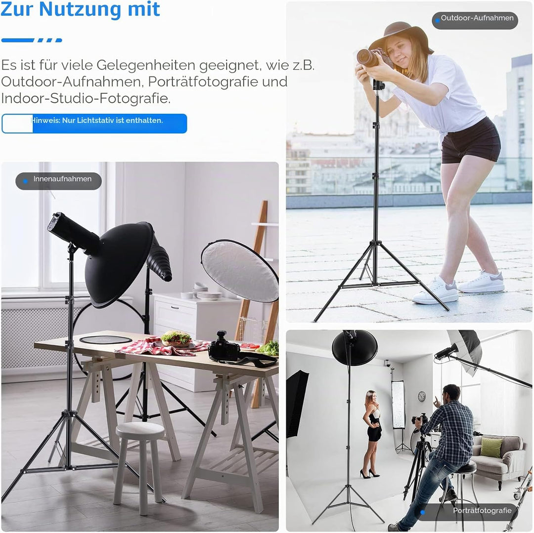 Neewer 190cm Beleuchtung Unterstützung Fotografie für Reflektor, Softbox, Licht, Regenschirm und Hin