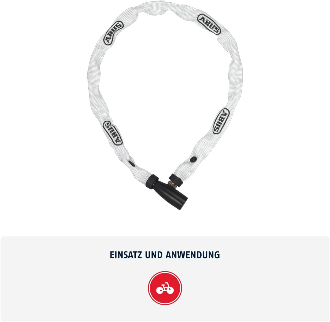 ABUS Kettenschloss 1500 Web – Fahrradschloss aus Spezialstahl – 4 mm dicke Rundkette - ABUS-Sicherhe