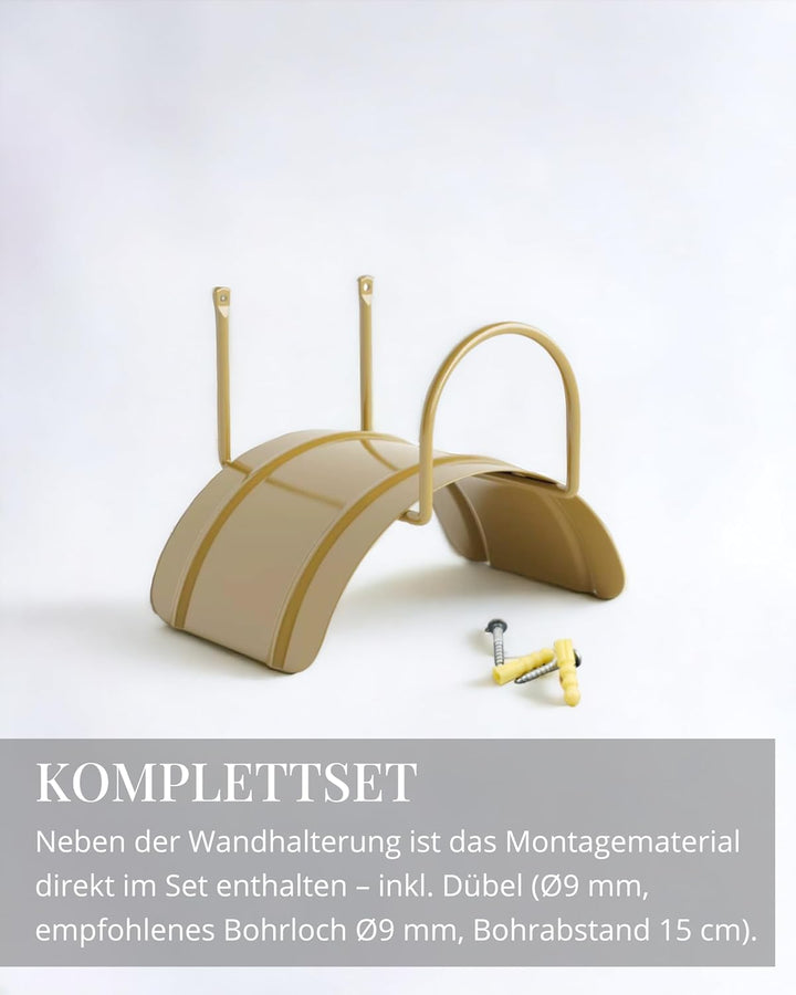 Livlig53 Gartenschlauch Halterung für 1/2 Zoll Schläuche bis 30m aus verzinktem Stahl, Wandhalterung