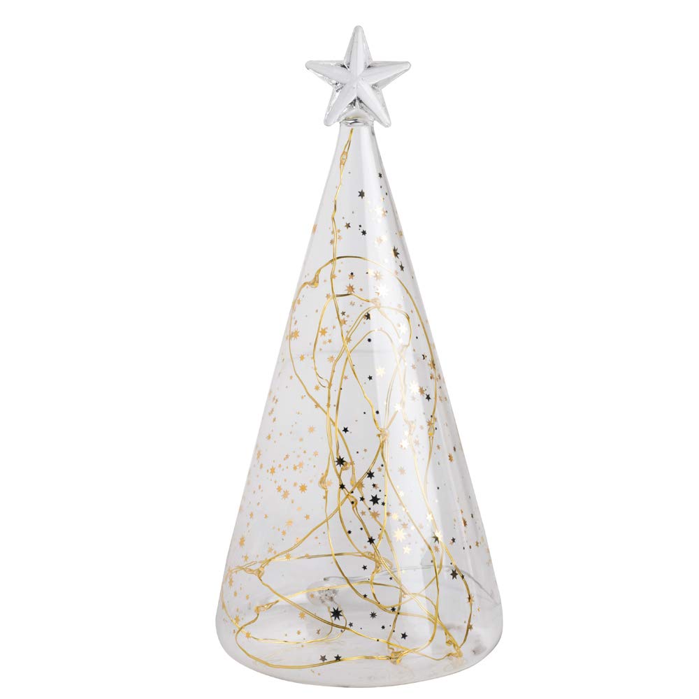 Räder Living Glastanne Sterne Gold klein LED Dia:10cm Höhe:22cm