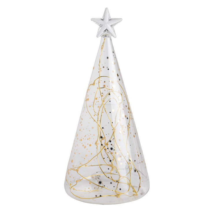 Räder Living Glastanne Sterne Gold klein LED Dia:10cm Höhe:22cm