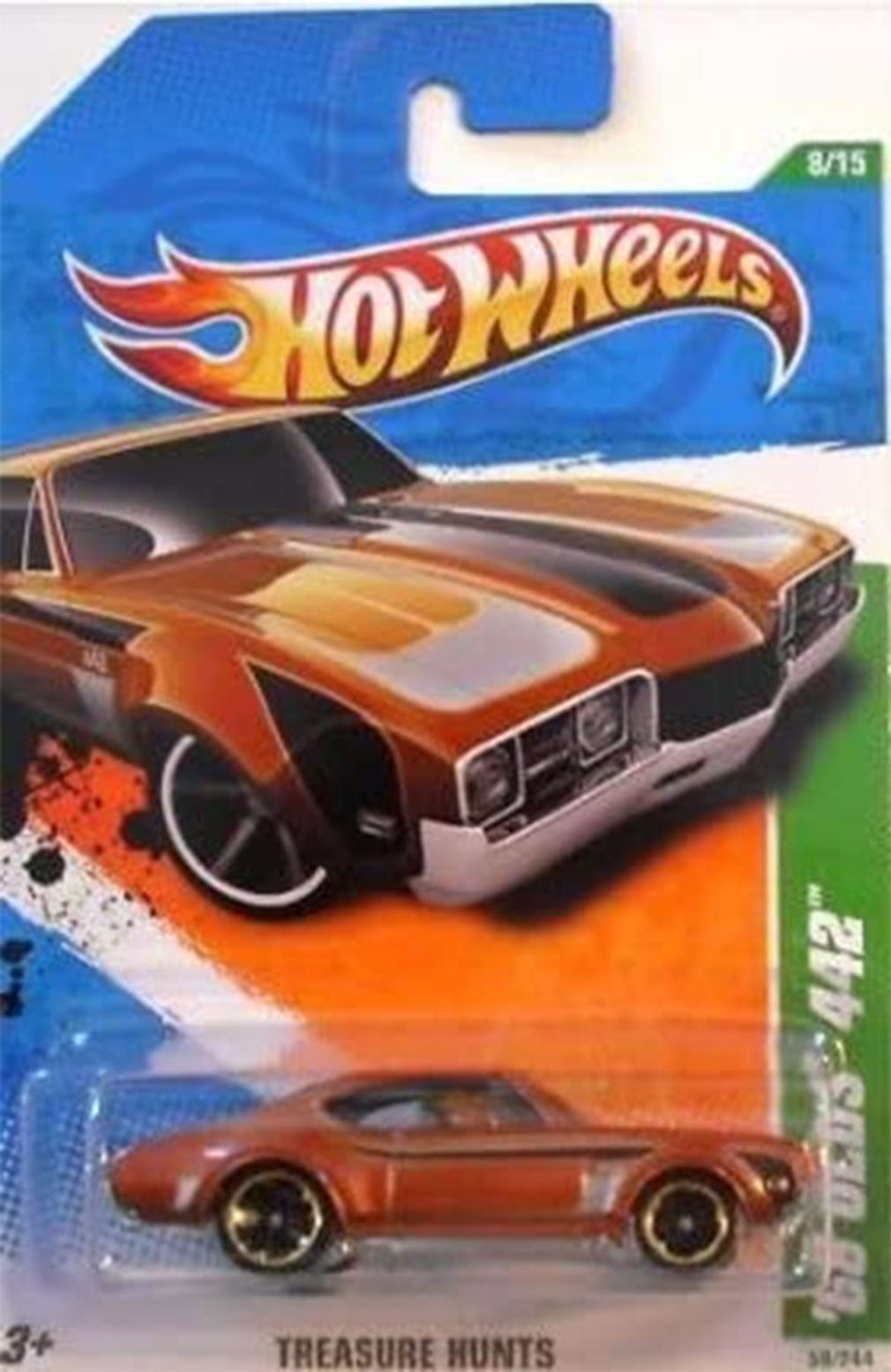 2011 HOT WHEELS 8/15 '68 OLDS 442 TREASURE HUNT 58/244
