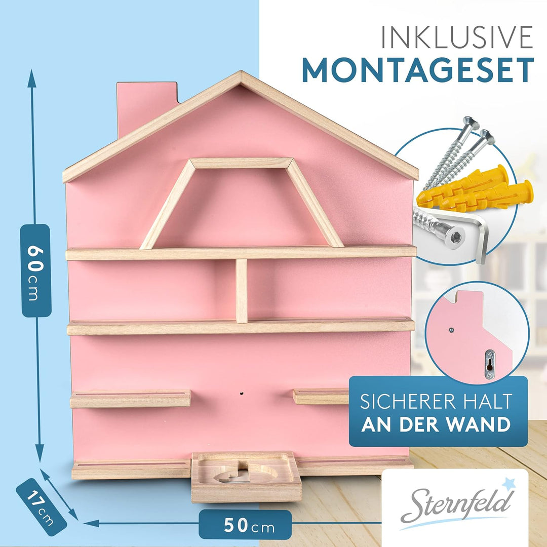 STERNFELD Magnetisches Tonie Regal für Toniebox & Tonies Hörfiguren-Vormontiertes Toniebox Regal [60