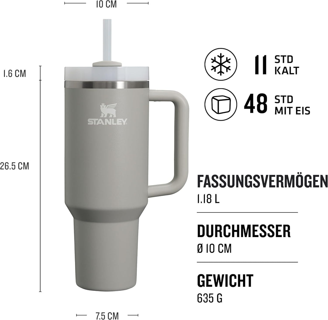 Stanley Quencher H2.0 Flowstate Trinkflasche Mit Strohhalm 1.2L - Thermobecher Kühlt 11 Stunden - 48