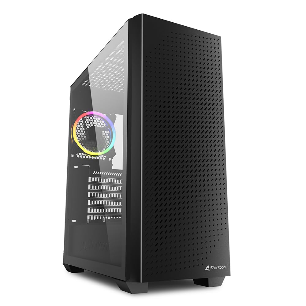 Sharkoon VS9 RGB Midi ATX PC Gehäuse, schwarz