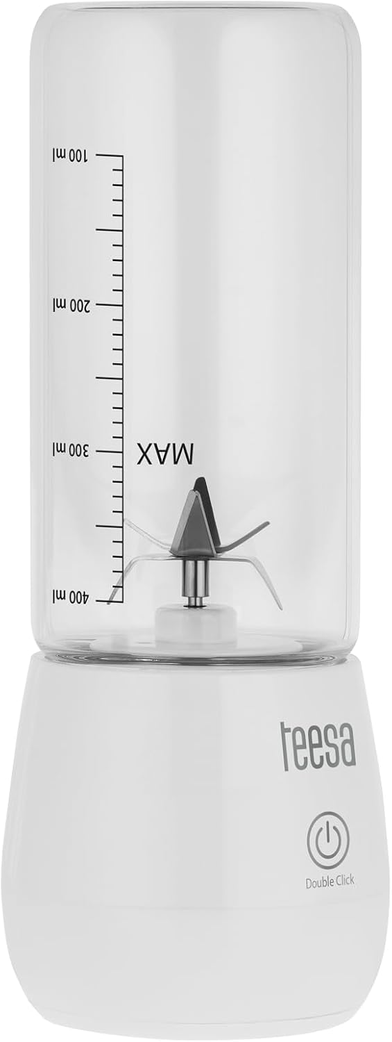 Teesa Akku-Mixer TSA3543, Glasbecher, 450 ml, Leistung 100 W, 6 Edelstahlklingen