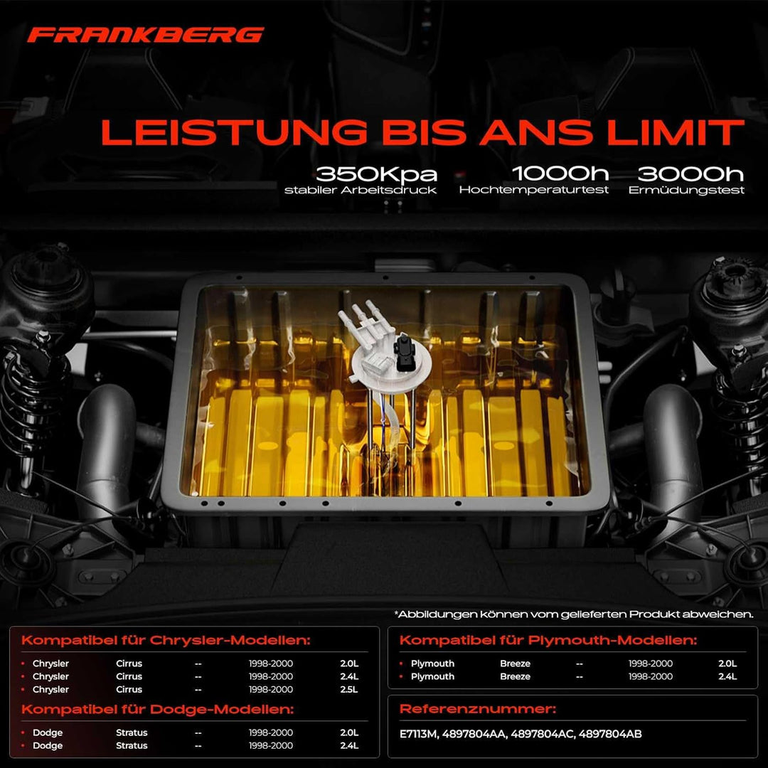 Kraftstoffpumpe Benzinumpe für Cirrus Stratus Breeze 2.0L 2.4L 2.5L Benzin 1998-2000 4897804AA