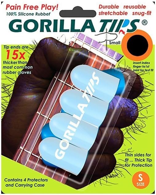 Gorilla Tips Fingertip Protectors Clear Size Small, S