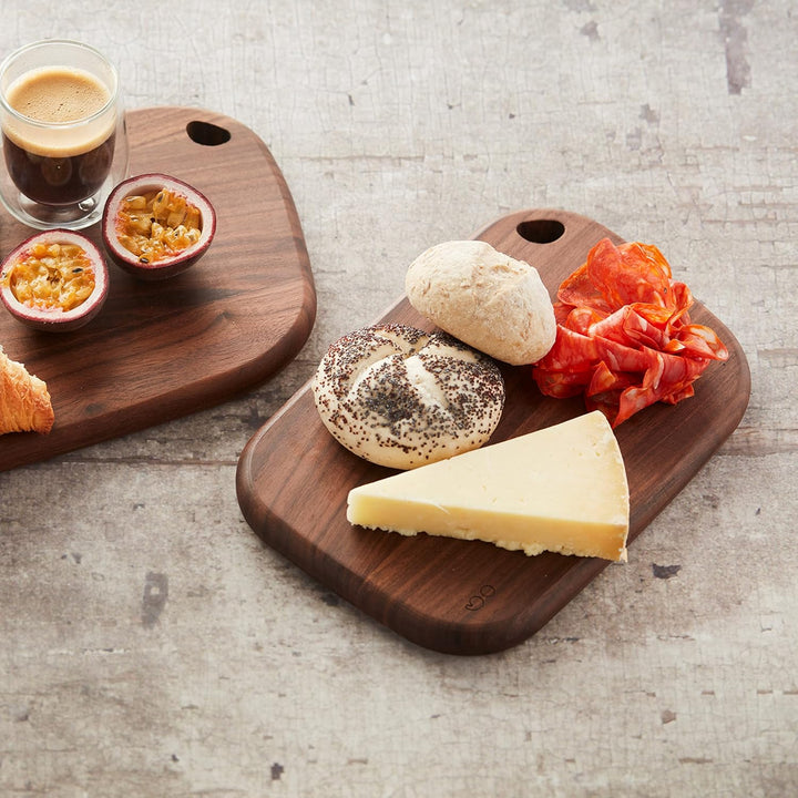 Point-Virgule Servierbrett aus Walnussholz, perfekt zum Servieren von Vorspeisen und Käse, 22,5x15cm