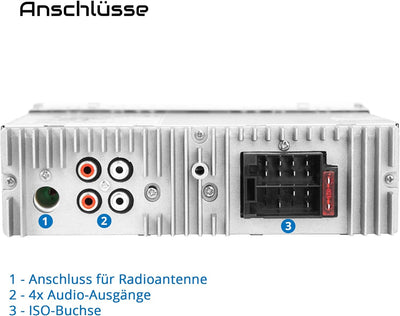 XOMAX XM-R266 Autoradio mit Bluetooth Freisprecheinrichtung, Smartphone Ladefunktion über 2. USB Ans