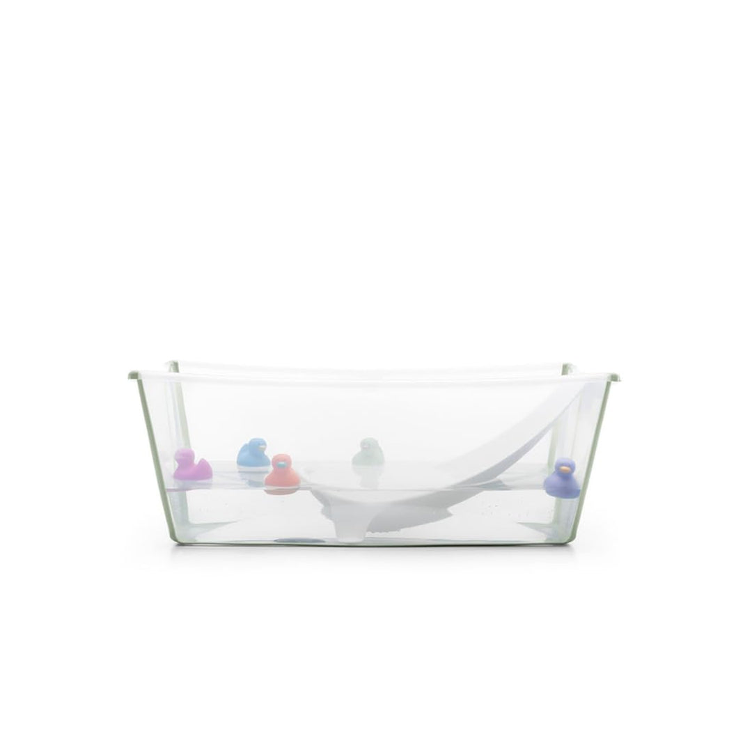 Stokke Flexi Bath (Transparent Green) mit Newborn Support - Robust &amp; einfach zu verstauen - Bequem f
