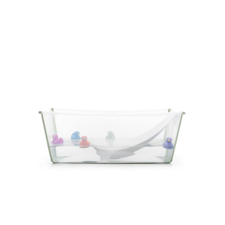 Stokke Flexi Bath (Transparent Green) mit Newborn Support - Robust &amp; einfach zu verstauen - Bequem f