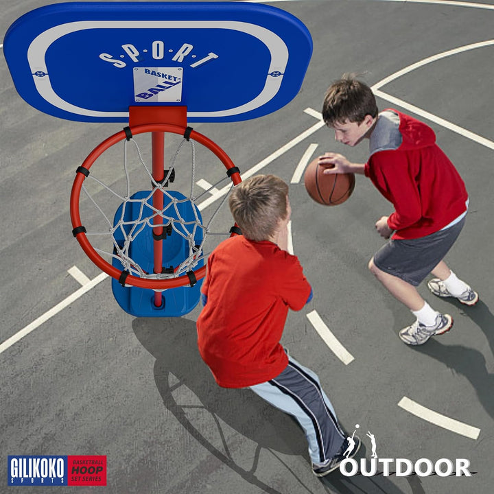 GILIKOKO Basketballkorb mit Ständer Basketballkorb Set 110-190 cm höhenverstellbares Outdoor und Ind
