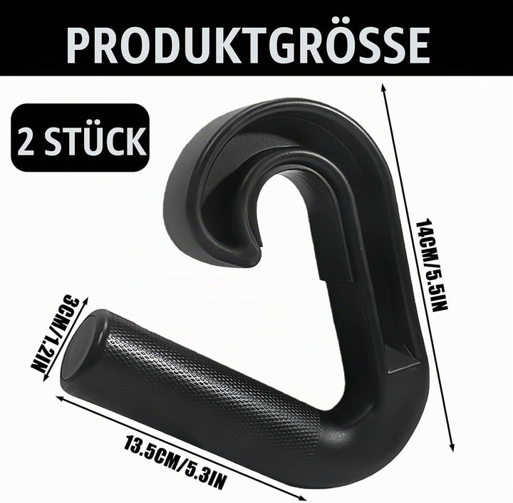 2 Stück Double D Fitness Griffe für Fitnessstudios, 90-Grad-Haken Klimmzug Griffe rutschfeste Widers