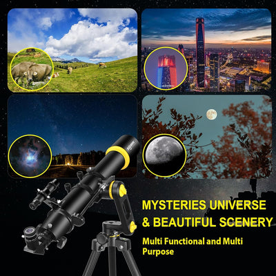 Teleskop, Teleskope für Erwachsene, professionelle Astronomie, 90 mm Öffnung, 700 mm Hochleistungste