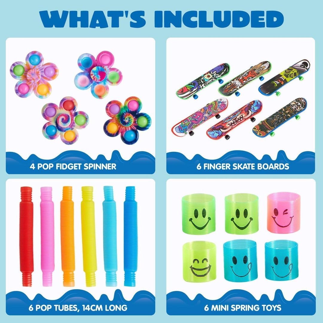 JOYIN 60 Stücke Kindergeburtstag Mitgebsel Set, Popular Fidget, Partyspielzeuge, Goodie Bags Fillers