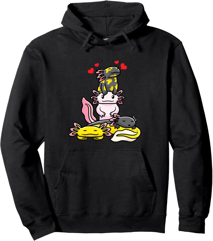 Axolotl im Kawaii Stil Pullover Hoodie