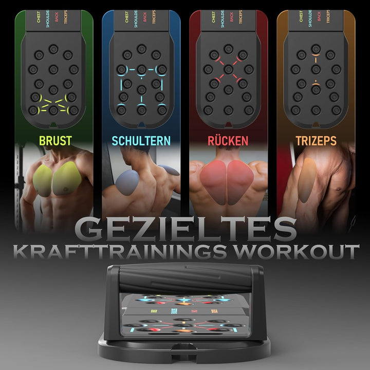 Push Up Board Fitness,Fitnessgeräte für Krafttraining Zuhause，20 in 1 Übungshilfe Pushup Bar Griffe