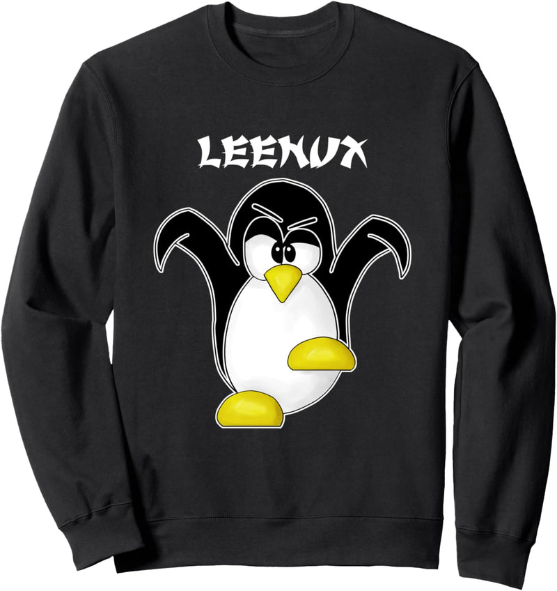 Tux Linux Leenux Pinguin Nerd Computerfreak Hacker Sweatshirt