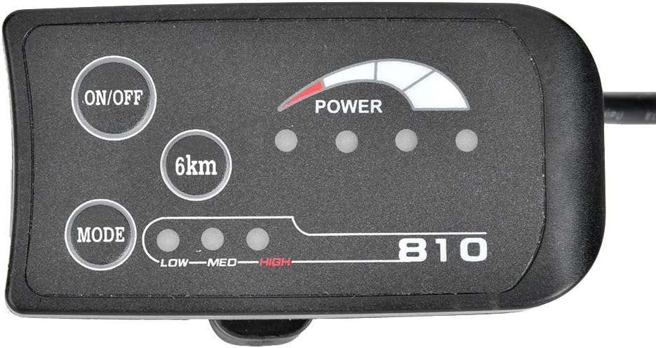 Led Display Fahrrad, Led-Display 36V-48V Elektrofahrrad, Elektrisches Fahrrad 810 LED Anzeige mit 5-