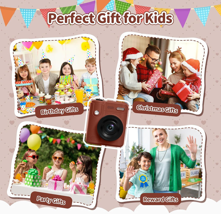 Gofunly Sofortbildkamera Kinder, 1080P HD Kinderkamera Sofortbildkamera mit 32GB Karte & DruckerPapi