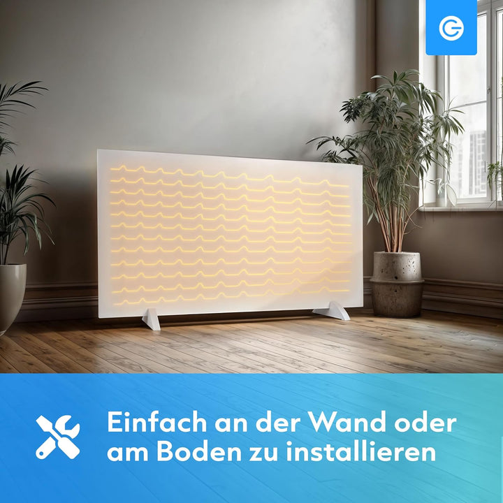 Silvergear® Infrarotheizung Premium | 720W Heizpaneel mit WiFi-Steuerung | Schutz vor Überhitzung |