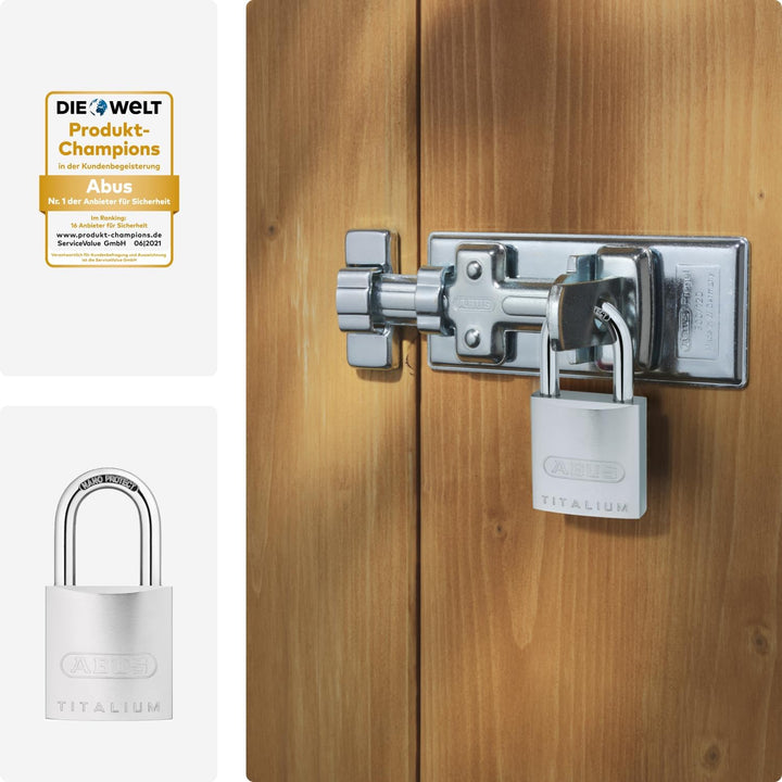 ABUS Titalium-Vorhangschloss 86TI/45 ohne Zylinder 27778, 86TI/45