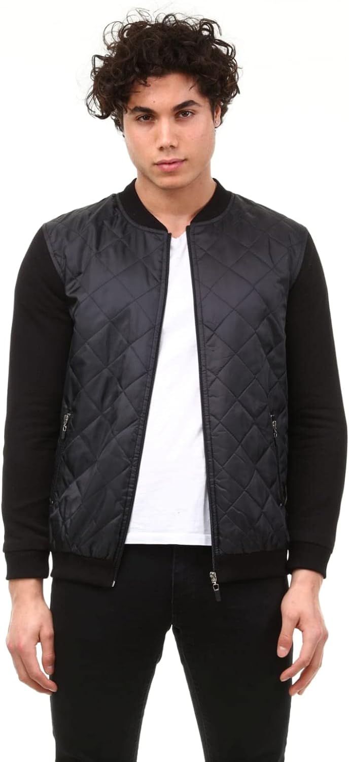 Come Voglio Men's DE-CV-TR-000007 Coat, Black, XL