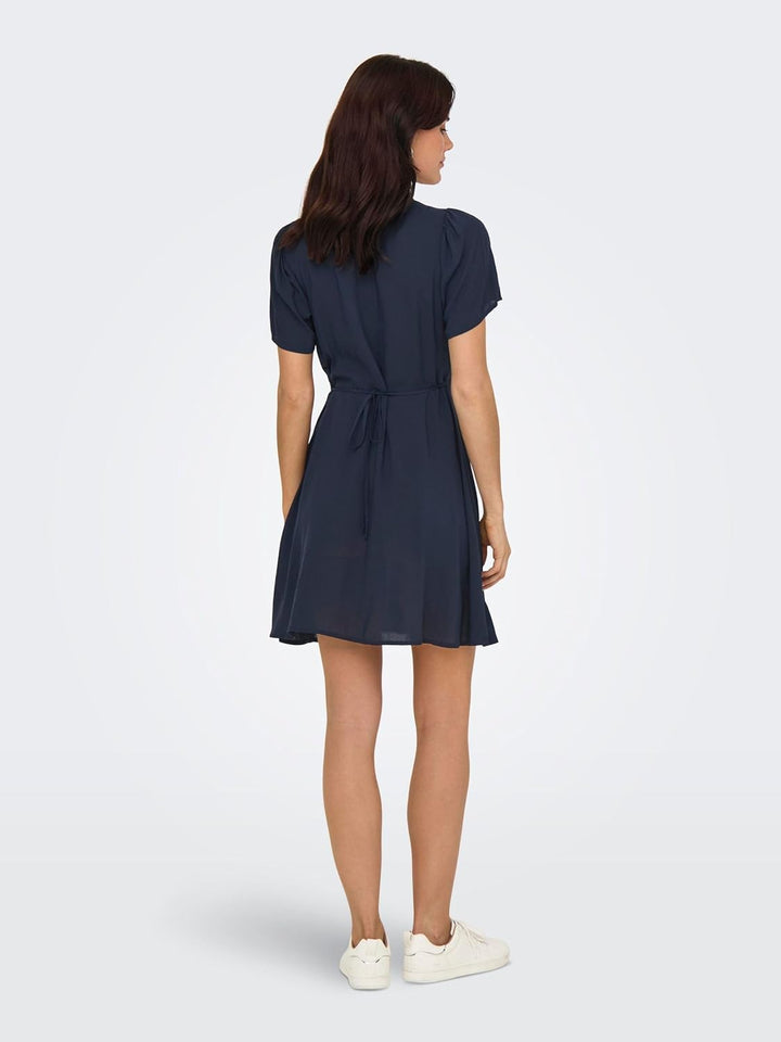 ONLY Damen Viskose Sommer-Kleid Onlnova Life Lucy mit Blumenmuster S Night Sky 1, S Night Sky 1