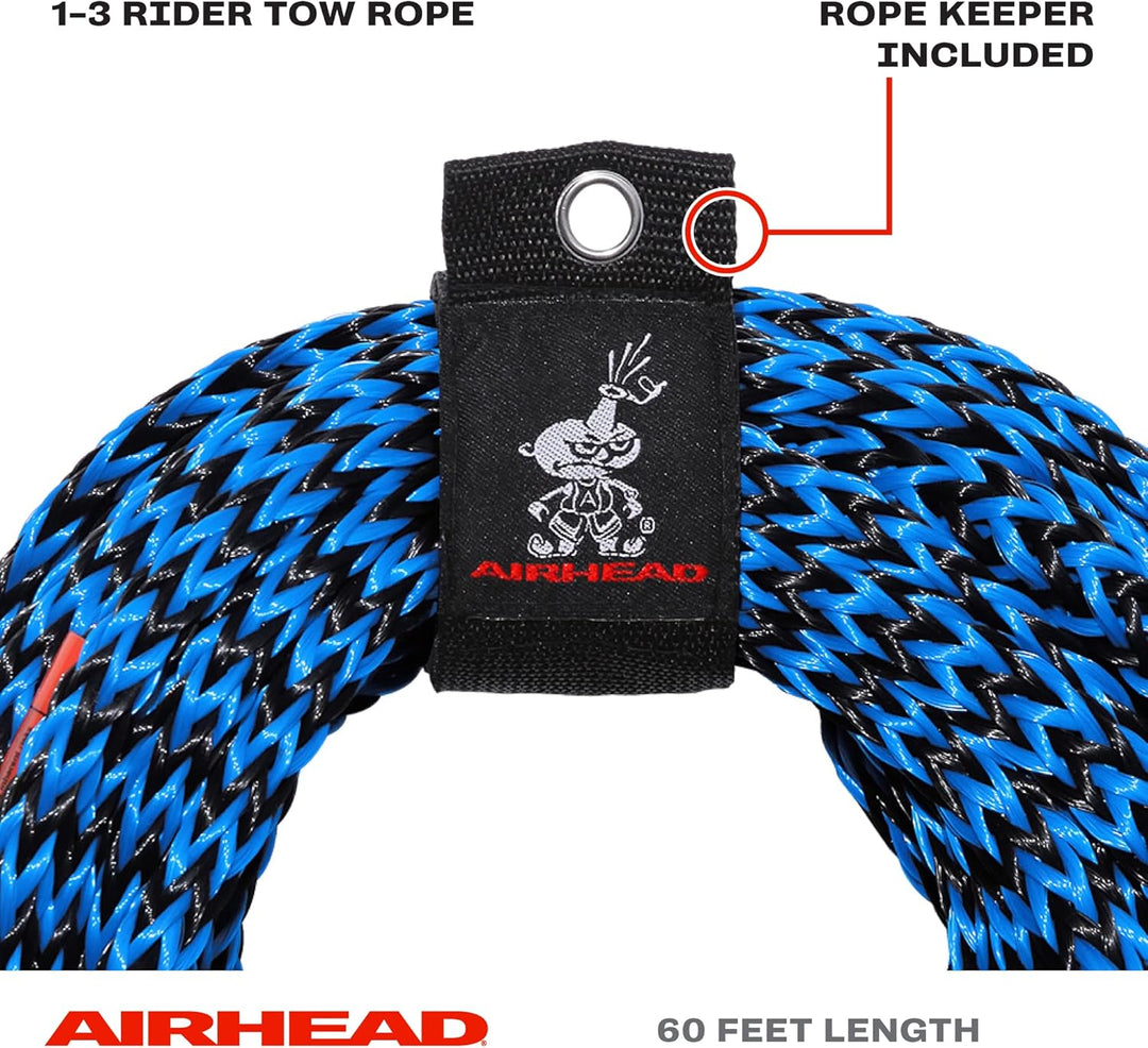 Airhead Tow Rope for 1-6 Rider Towable Tubes, 1 Section, Multiple 1-3 Fahrer, 1-3 Fahrer