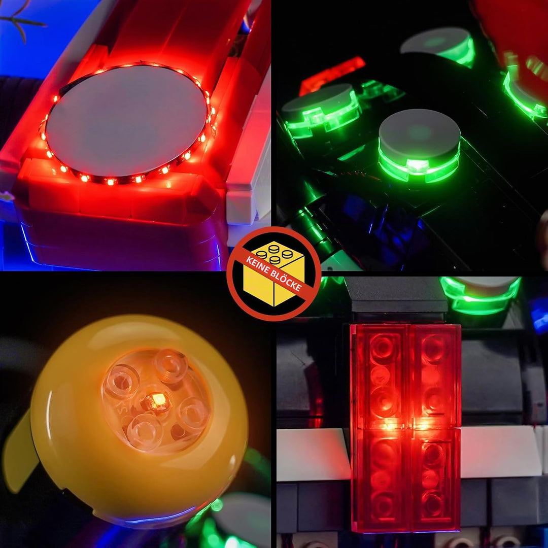Fernbedienung Licht-Kit Kompatibel mit Lego 72037 Mario Kart – Mario &amp; Standard Kart (Kein Modell),
