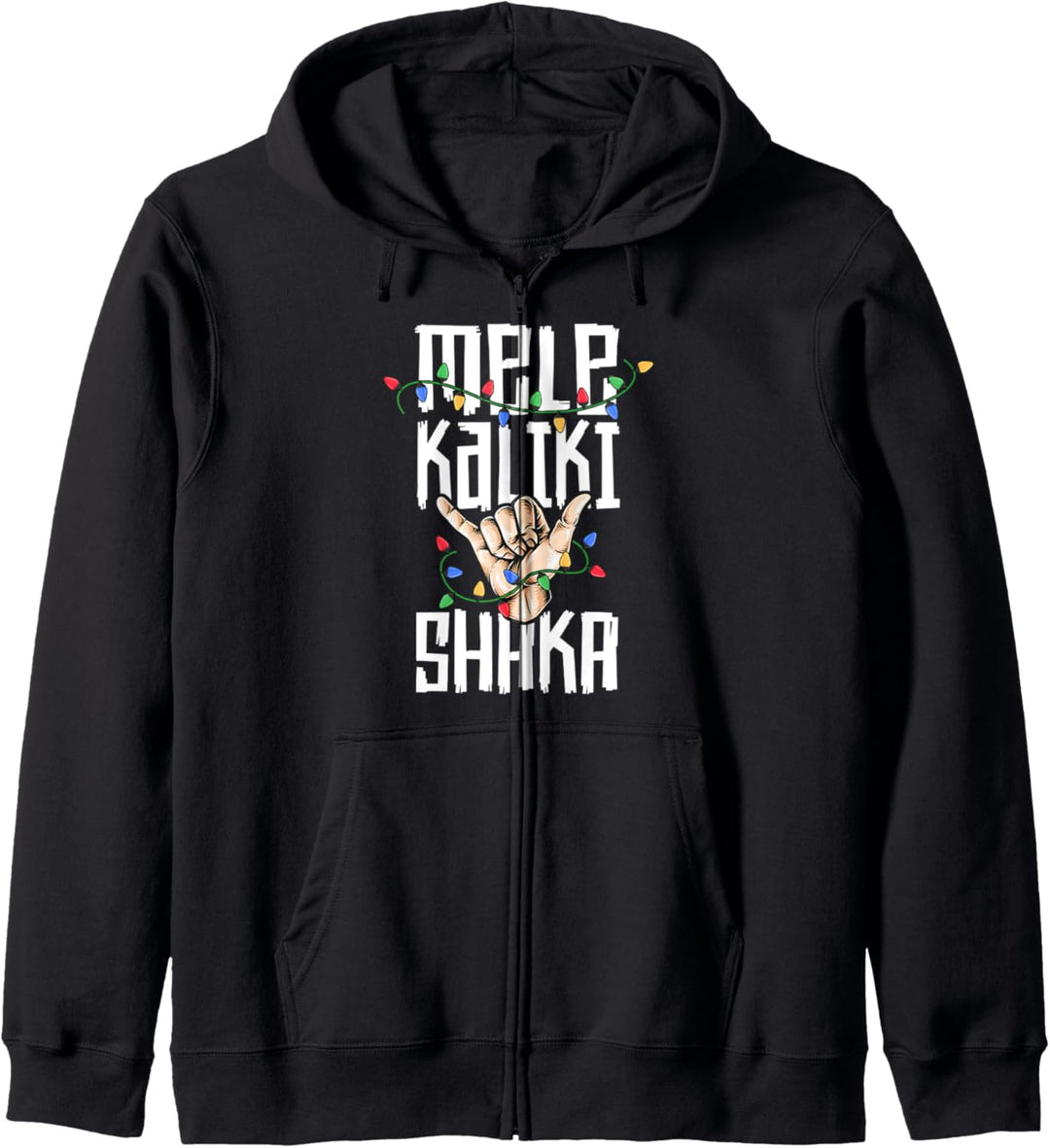 Hawaiian Christmas Shirt Mele Kaliki Shaka Kalikimaka Tribe Kapuzenjacke