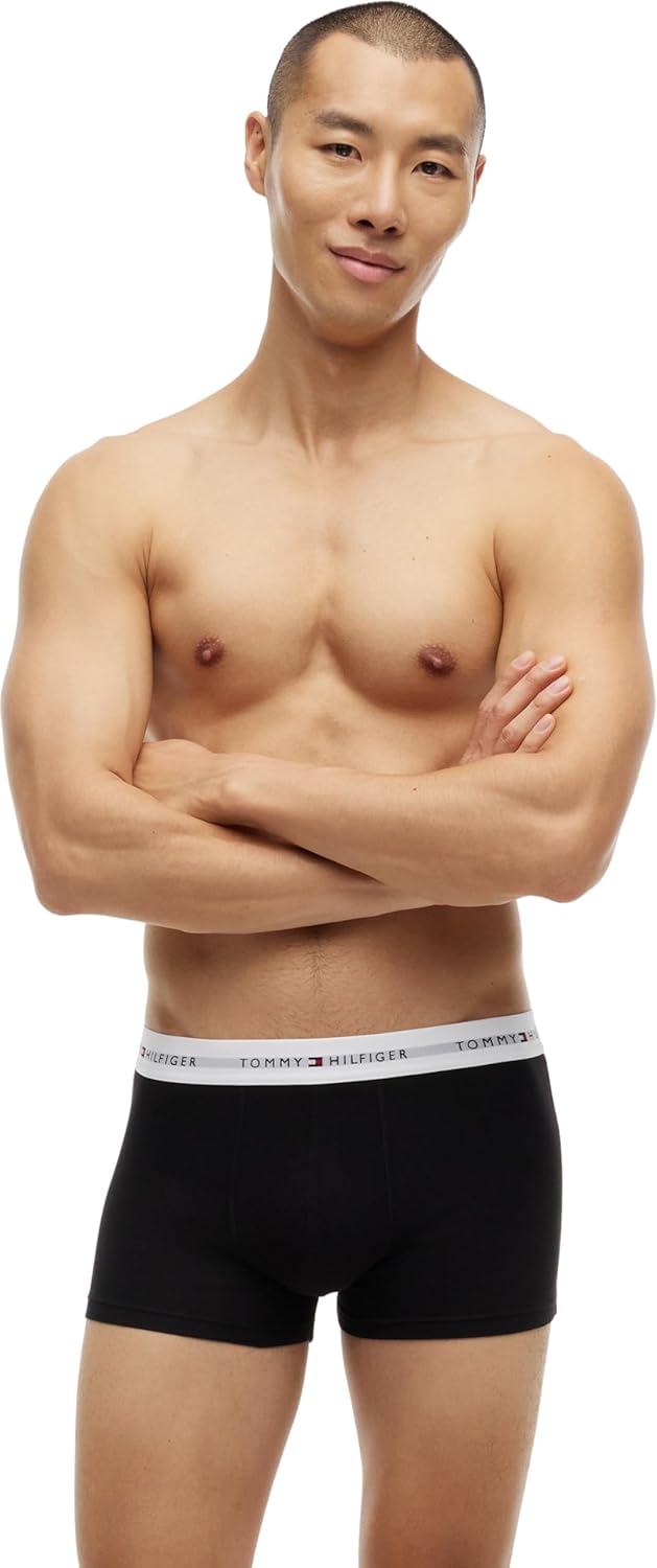 Tommy Hilfiger Herren Boxershort Trunk Unterwäsche XL Black/Black/Black/Black/Black, XL Black/Black/