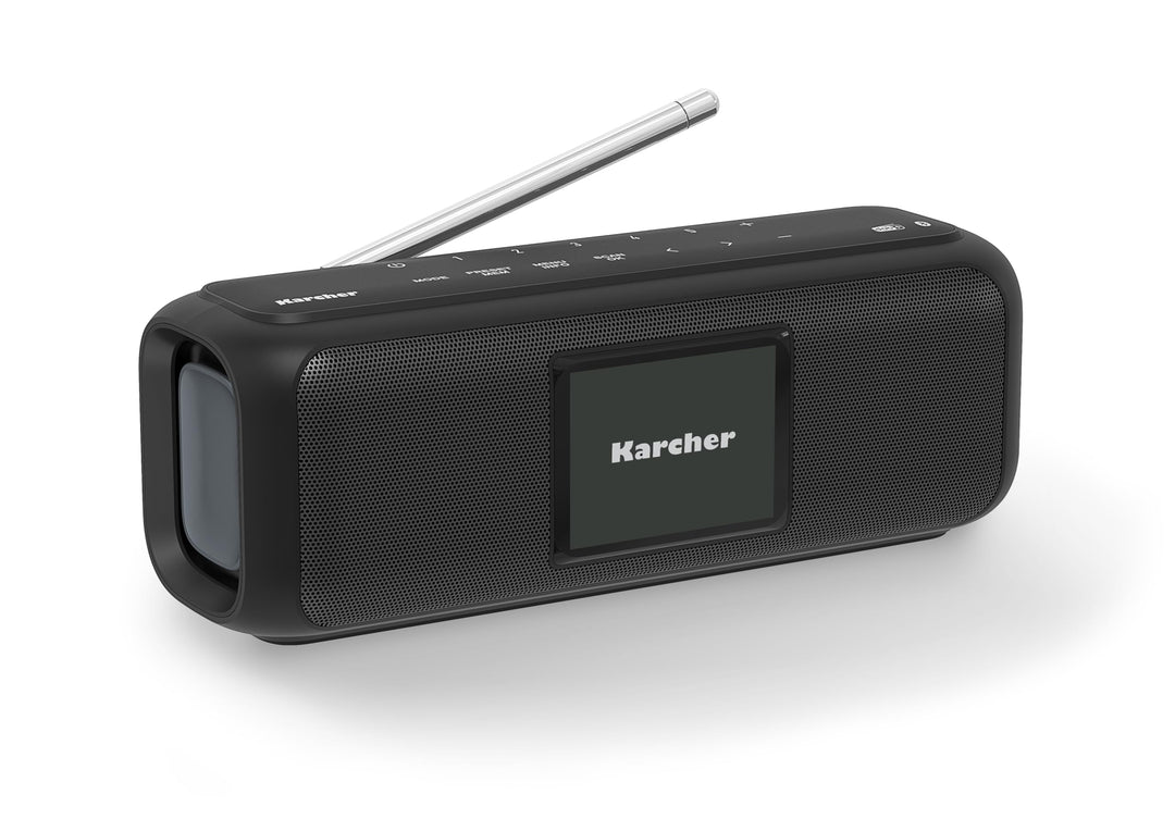 Karcher DAB Go tragbarer Bluetooth Lautsprecher & Digitalradio DAB+ / UKW Radio mit 2, 4" Farbdispla