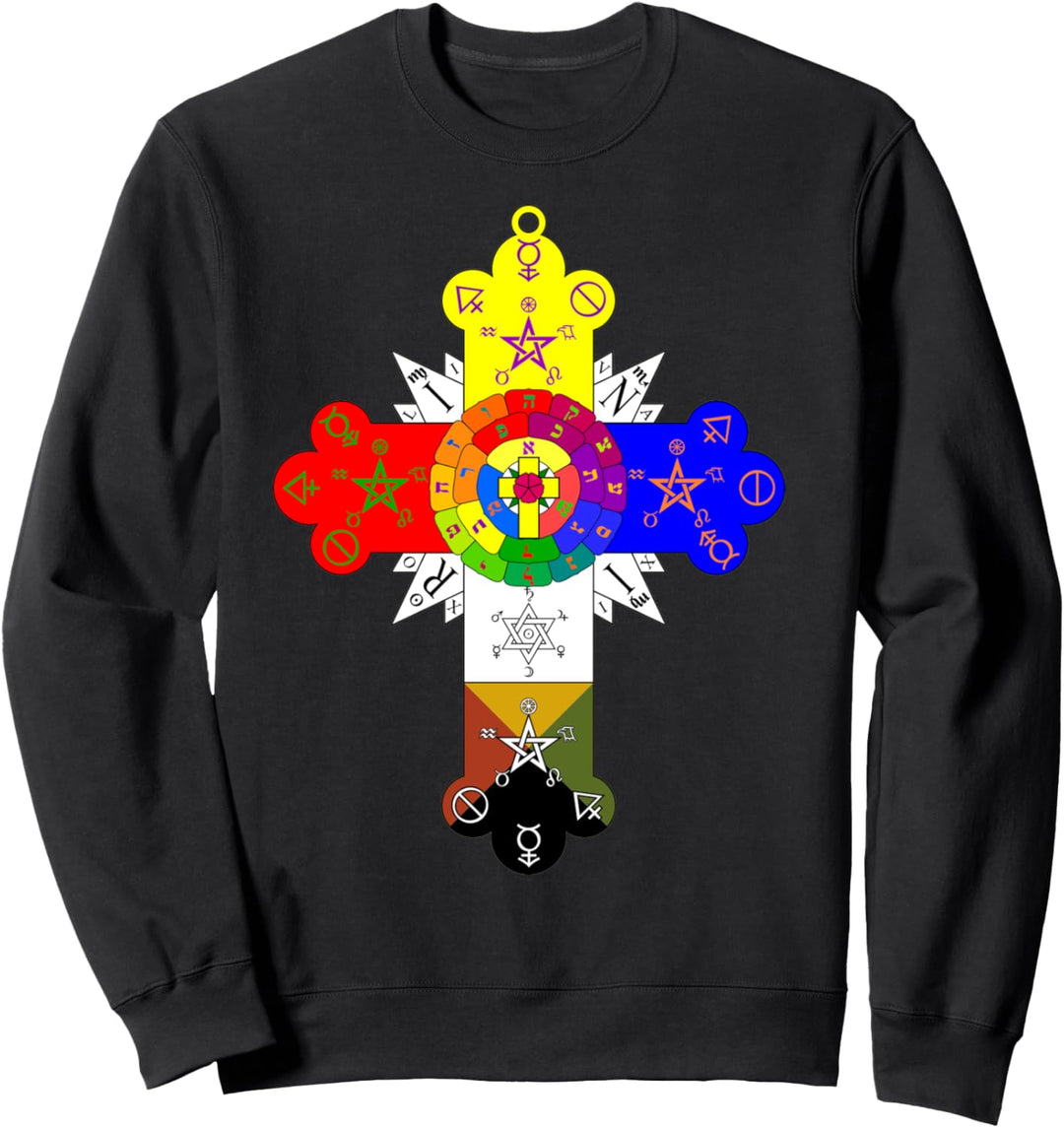 T-Shirt mit Rosenkreuz. Sweatshirt