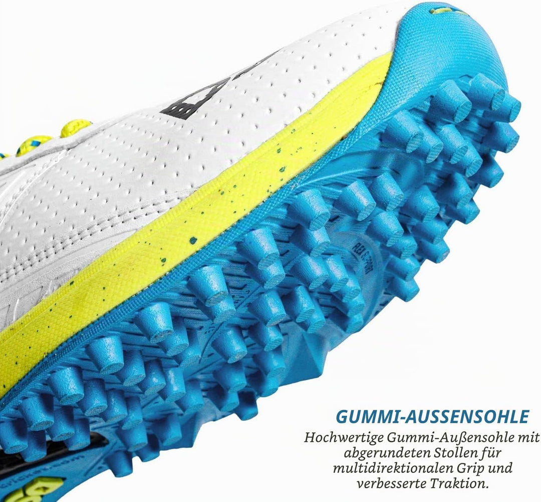 DSC Jaffa 22 Cricket Shoes | for Boys and Men | Lightweight | Embossed Design Gelb 41 EU, Gelb 41 EU
