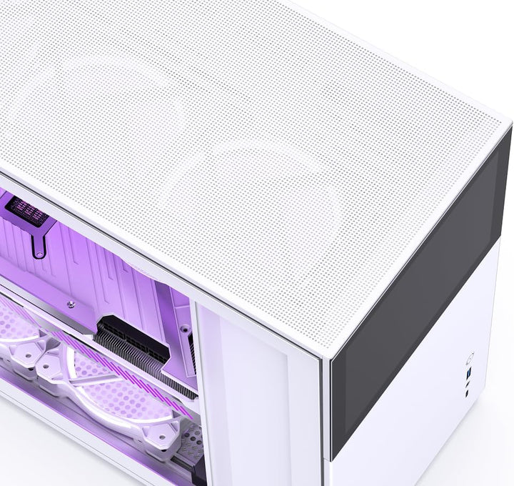 Jonsbo D31 Screen mATX Gehäuse, Tempered Glass - weiss