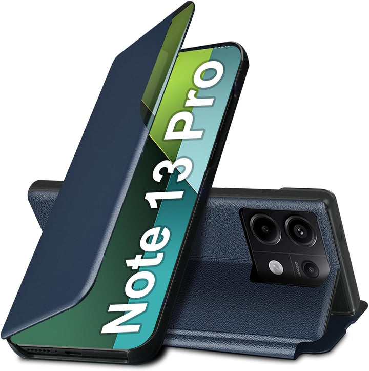 Handyhülle für Xiaomi Redmi Note 13 Pro Hülle Clear View Klappbar Leder Flip Hülle Redmi Note 13 Pro