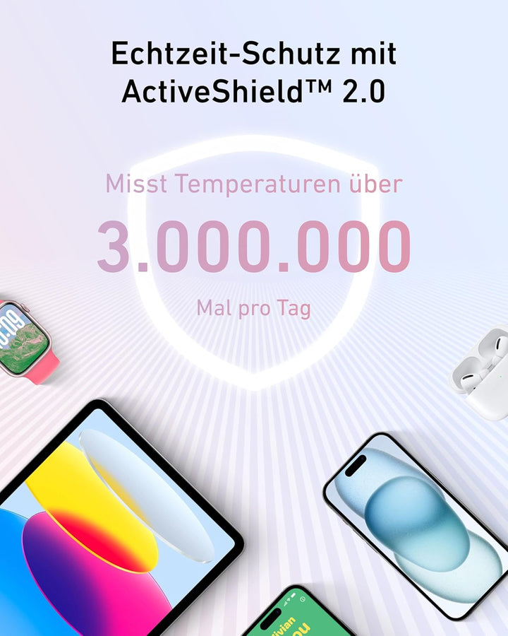 Anker Zolo Powerbank (2025 Upgrade), 20000mAh, 30W High-Speed-Ladegerät mit integriertem USB-C Kabel