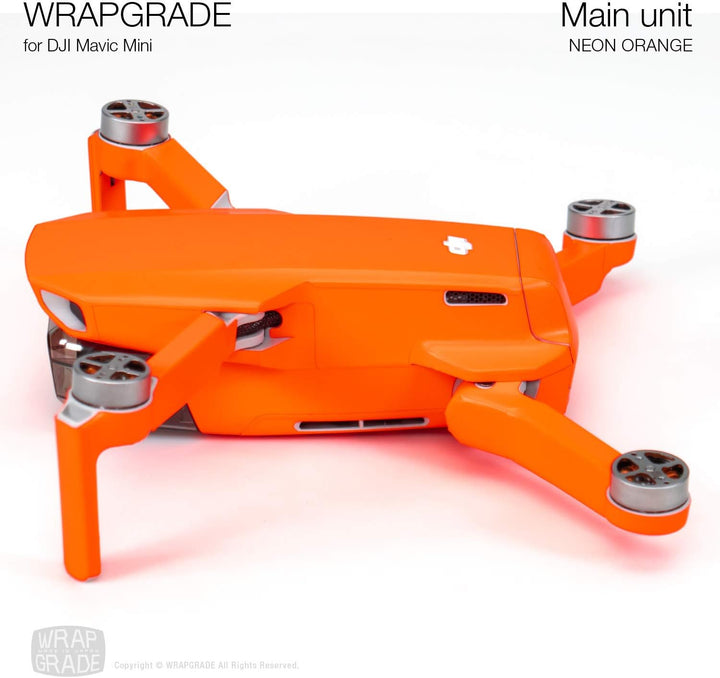 WRAPGRADE Skin kompatibel mit DJI Mavic Mini (NEON ORANGE), Neon Orange