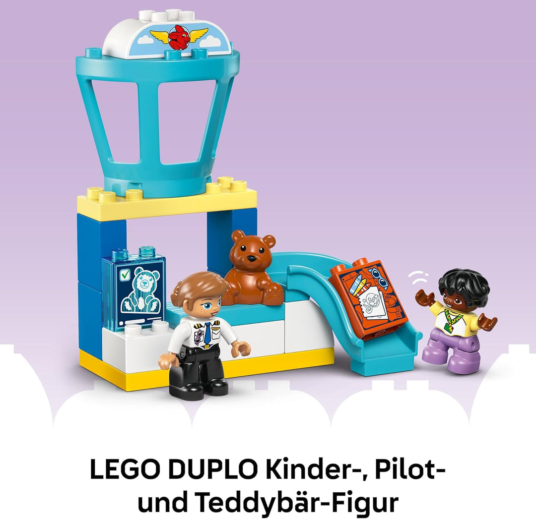 LEGO DUPLO Town Erster Besuch im Flughafen - Lernspielzeug zur Förderung der Motorik für Kleinkinder