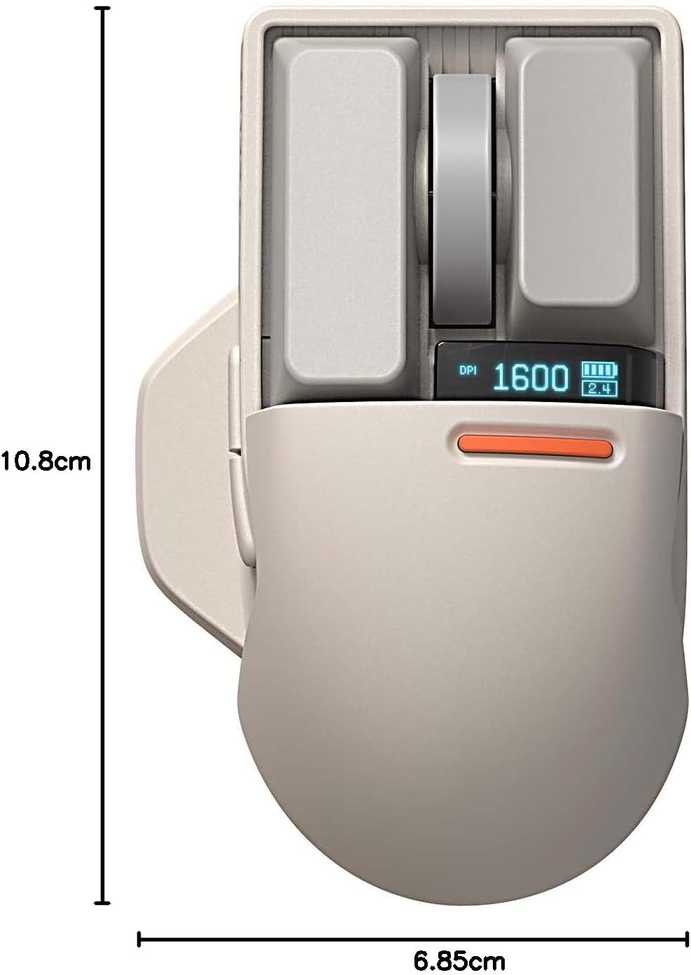LOFREE Kabellose Maus Bluetooth 4000 DPI OLED-Bildschirm Mac Windows PC
