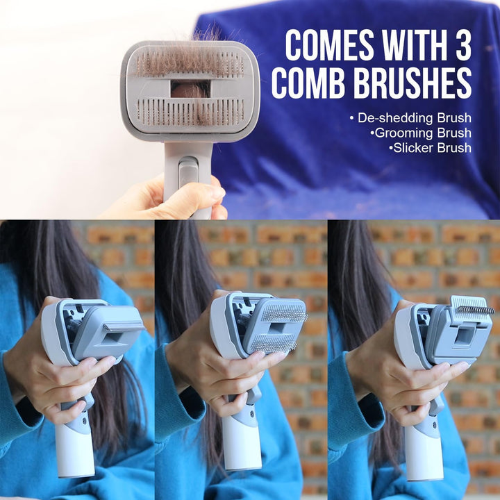 XPOWER Dog Vacuum & Dryer for Shedding Grooming Quiet & Safe Grooming Set for All Dogs, Cats and Pet