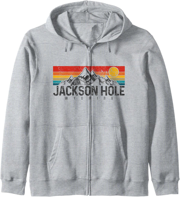 Jackson Hole Vintage Wyoming Mountains Pride Geschenk Kapuzenjacke