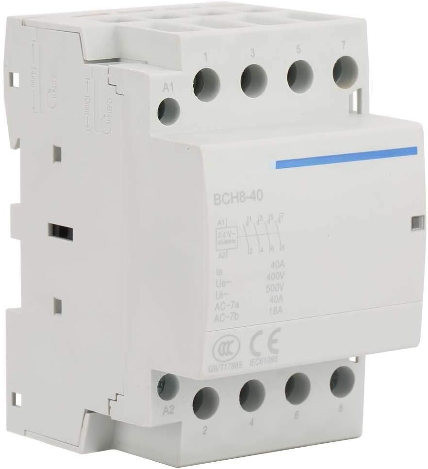 Wechselstromschütz, 4P 2NO2NC 40A 24V / 230V 50 / 60Hz Haushalts-Wechselstromschütz für Haushaltsanw